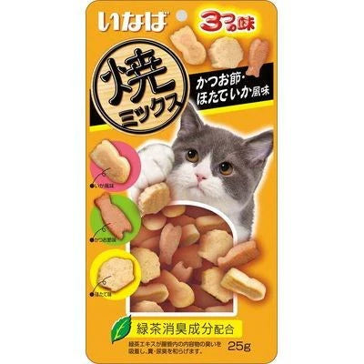 (QSC-121) Inaba Juicy Bits Tuna and Chicken Fillet Mix - Dried Bonito/Scallop/Squid