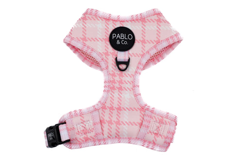 Pablo & Co Adjustable Harness Pink Houndstooth