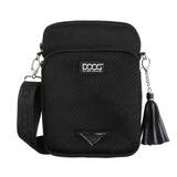 DOOG Neosport Walkie Bag – perforated neoprene cross-body dog walking bag with poop bag dispenser in black green and navy 24x18x3cm