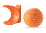 Doggi Ball N Clip floating treat-dispensing interactive dog toy with belt clip