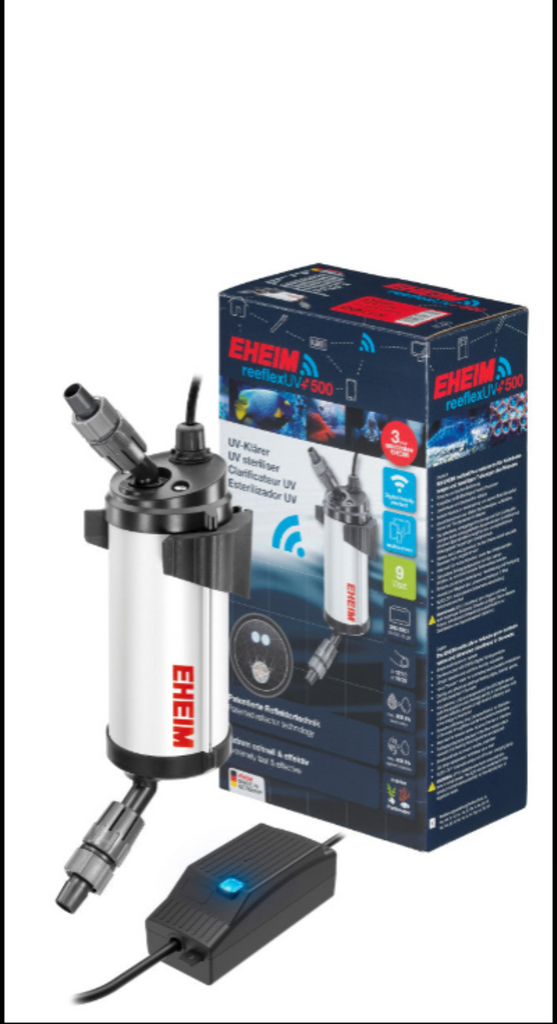 Eheim ReeflexUV+e 500 WiFi UV steriliser 9W model 3732 – patented reflector technology UV clarifier for freshwater and marine aquariums up to 500L