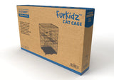 Furkidz Multi 4 Level Cat Cage - Black 95 x 59 x 160cm