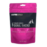 Freeze Dry Australia Freeze Dried Quail Backs 80g – single ingredient 100% Australian quail treat for cats and dogs