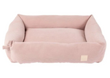 FuzzYard Life Corduroy plush bolster dog bed with removable padded inserts