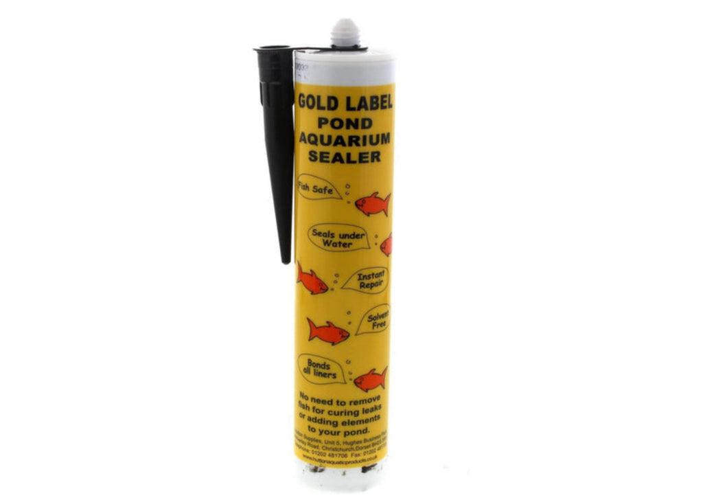 Gold Label pond and aquarium sealer black tube – fish-safe underwater sealant and adhesive for repairing leaks in ponds, liners and aquariums