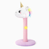 HugSmart Pet Unicorn cat scratching post with natural sisal and plush unicorn topper – 25 inch cat scratcher