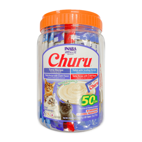 Inaba Cat Churu Puree Tuna Seafood Varieties Tub