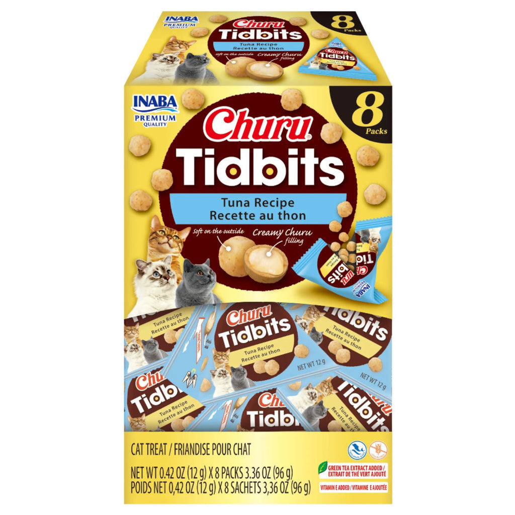 Inaba Churu Tidbits Tuna cat treats soft bite sized tuna flavoured treats for cats