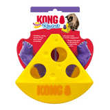KONG Rewards Rocker Cheese interactive cat treat dispenser and puzzle feeder with swinging mouse
