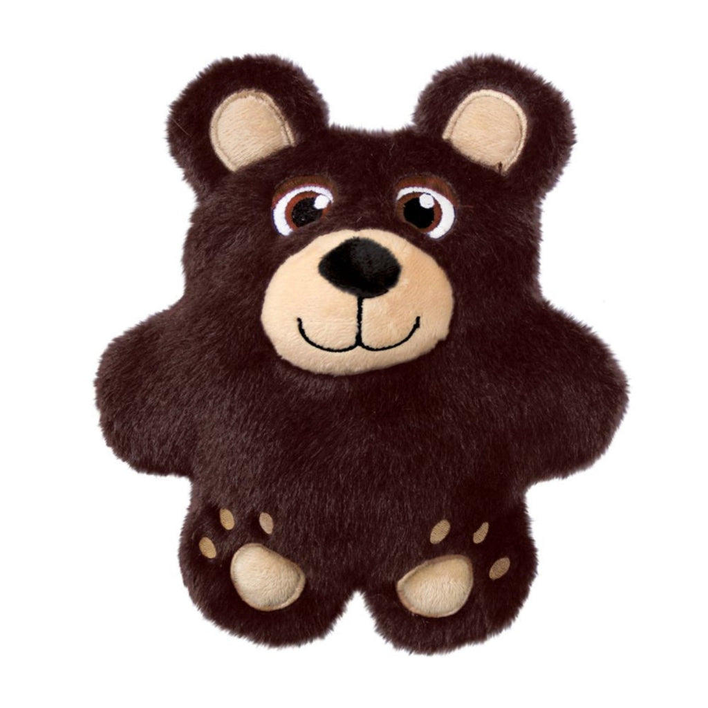 KONG Snuzzles Bear plush dog toy 21.5x21.5cm – dark brown bear full body squeaker ultra soft plush toy for dogs