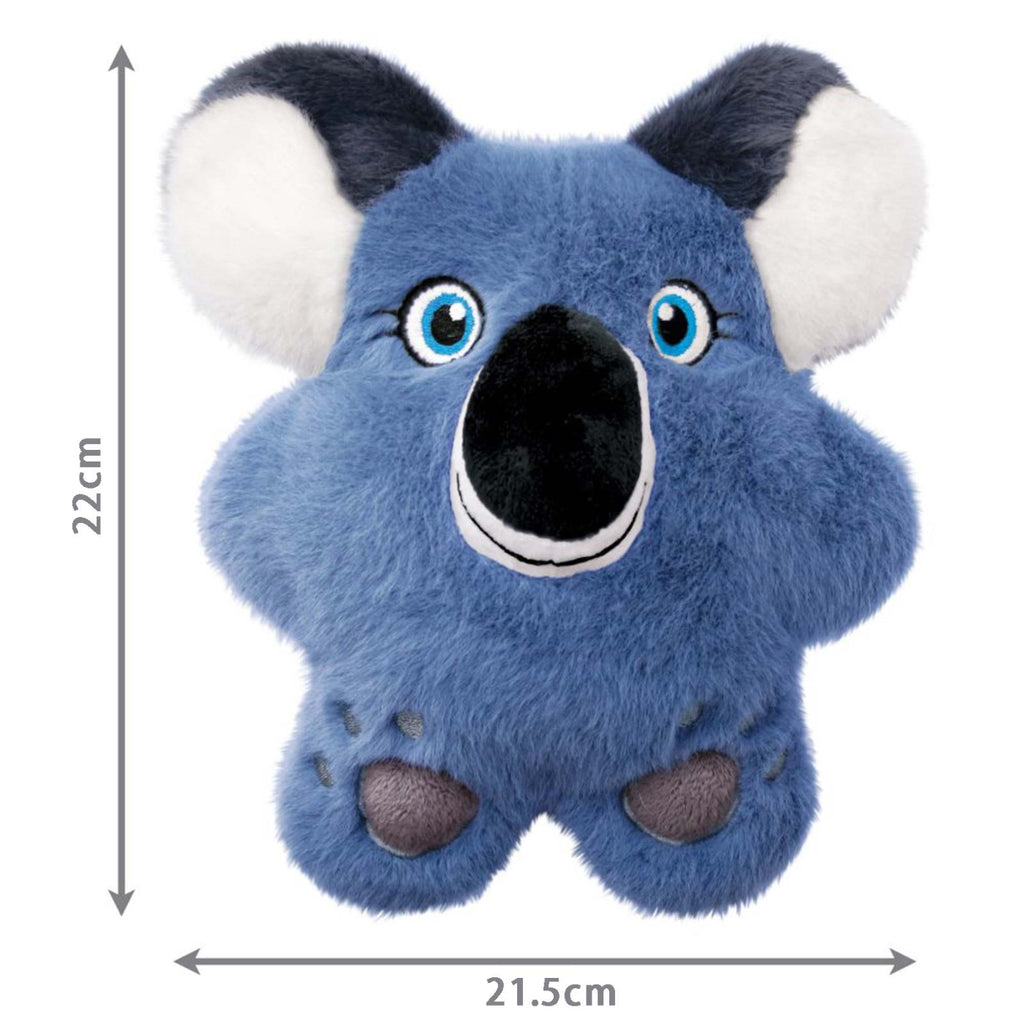 KONG Snuzzles Koala plush dog toy 22x21.5cm – blue koala soft squeaky plush toy with embroidered eyes for dogs