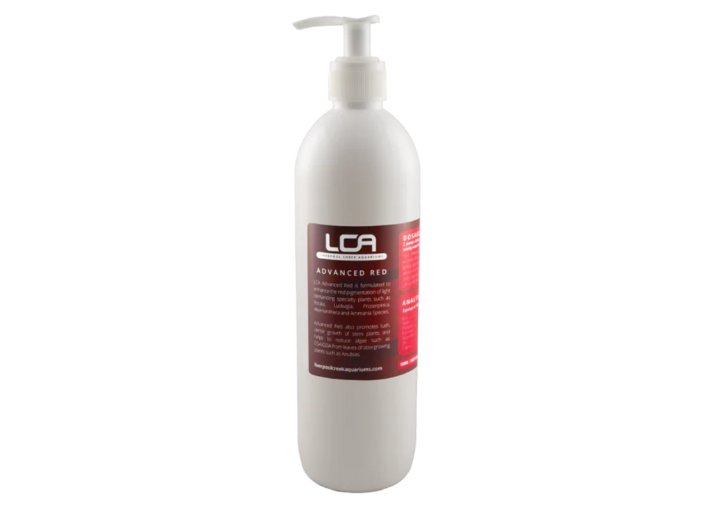 LCA Advanced Red aquarium plant fertiliser 250ml pump bottle – red pigmentation enhancer for Rotala Ludwigia Alternanthera and specialty stem plants