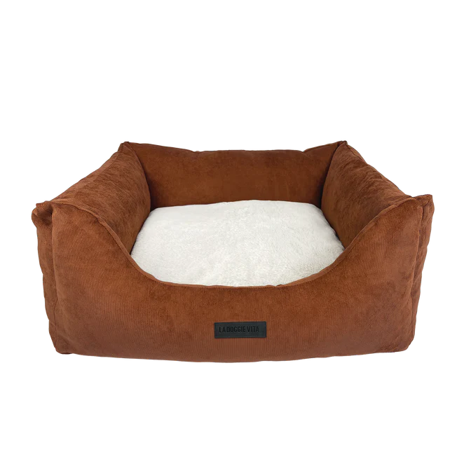 La Doggie Vita Low Front Micro Corduroy Bolster with Removable Parts