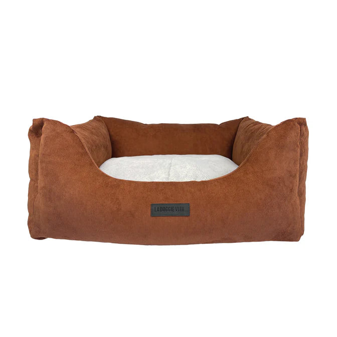 La Doggie Vita Low Front Micro Corduroy Bolster with Removable Parts