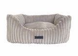 La Doggie Vita Low Front Velour Corduroy Bolster Dog Bed with removable parts
