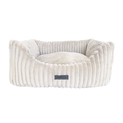 La Doggie Vita Low Front Velour Corduroy Bolster with Removeable Parts