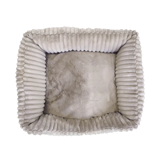 La Doggie Vita Low Front Velour Corduroy Bolster with Removeable Parts
