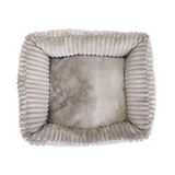 La Doggie Vita Low Front Velour Corduroy Bolster with Removeable Parts