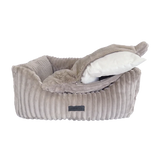La Doggie Vita Low Front Velour Corduroy Bolster with Removeable Parts