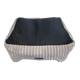 La Doggie Vita Low Front Velour Corduroy Bolster with Removeable Parts