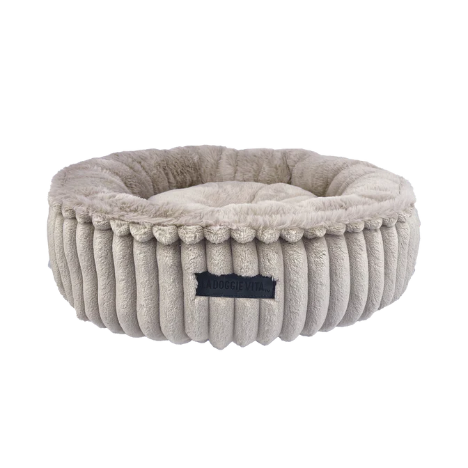 La Doggie Vita Velour Corduroy Cat Donut