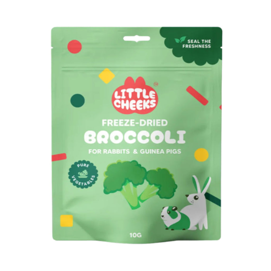 Little Cheeks freeze-dried broccoli treats 10g for rabbits and guinea pigs