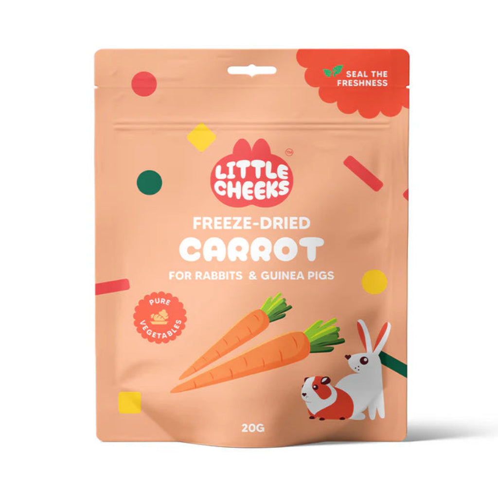 Little Cheeks freeze-dried carrot treats 20g for rabbits and guinea pigs