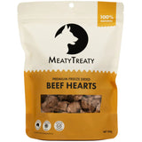 Meaty Treaty Freeze Dried Beef Hearts Treats 100g – single ingredient taurine rich Australian beef heart organ treat for dogs and cats