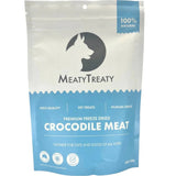 Meaty Treaty Freeze Dried Crocodile Treats 70g – single ingredient 86% protein novel protein Australian made freeze dried superfood treat for dogs and cats