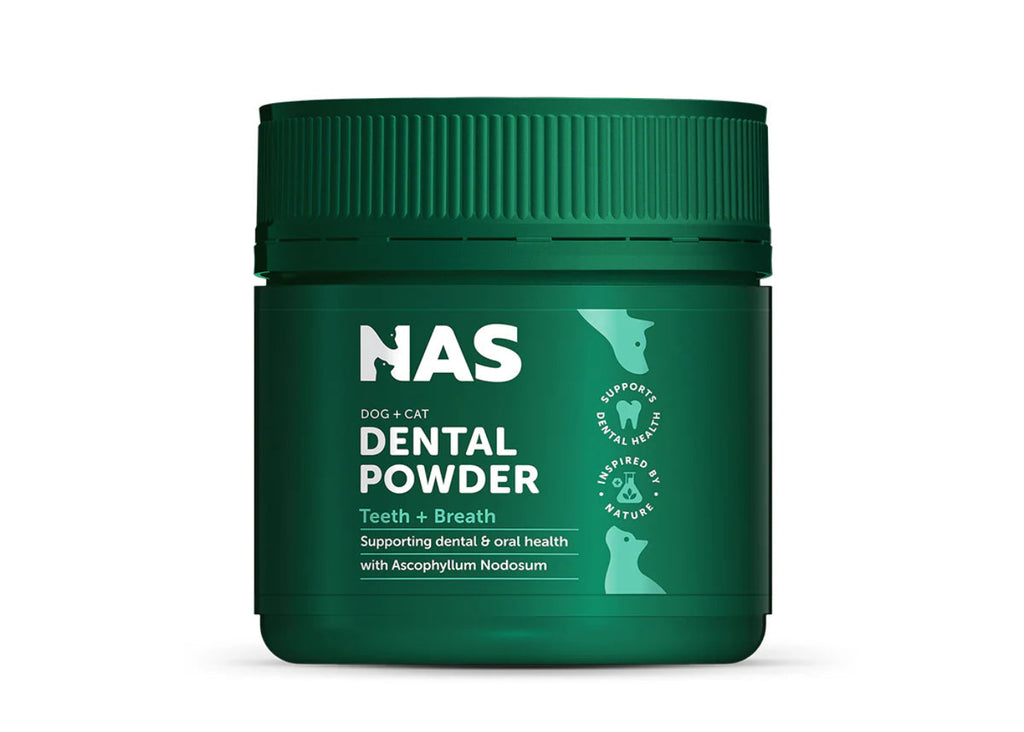 NAS Dental Powder for dogs and cats for daily dental and oral care
