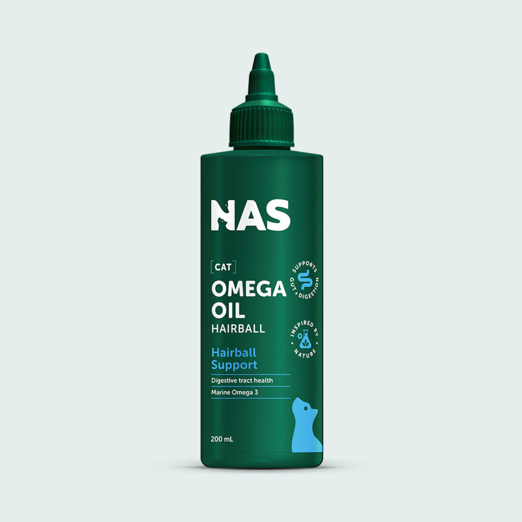 Natural Animal Solutions NAS Omega Oil Cat Hairball 200mL nutritional supplement