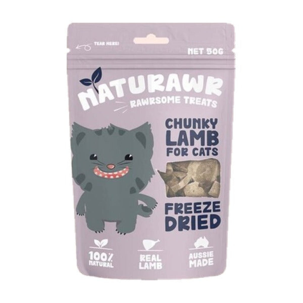 Naturawr Chunky Lamb 50g freeze-dried lamb liver cat treats