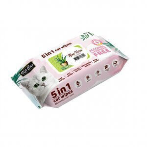 Kit Cat Antibacterial Wipes for Cats Aloe Vera 80 Sheets