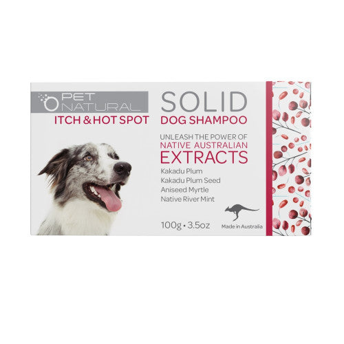 Pet Natural Solid Dog Shampoo Itch & Hot Spot 100g