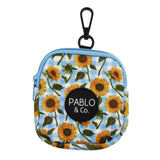 Pablo & Co Sunny Sunflowers dog treat pouch in durable neoprene