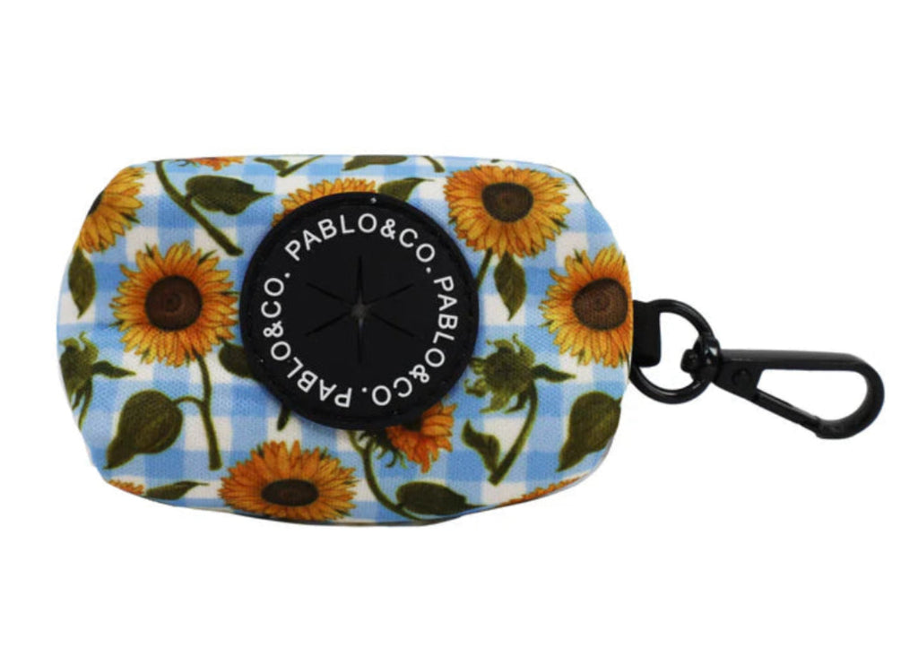 Pablo & Co Sunny Sunflowers poop bag holder dog waste bag dispenser
