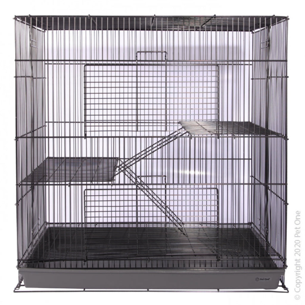 Pet One Ferret and Rat Cage 505 61 x 35.5 x 60cm with ramps and removable base