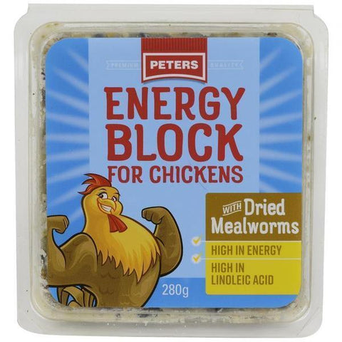 Peters Energy Block for Chickens w Dried Mealworms 280g