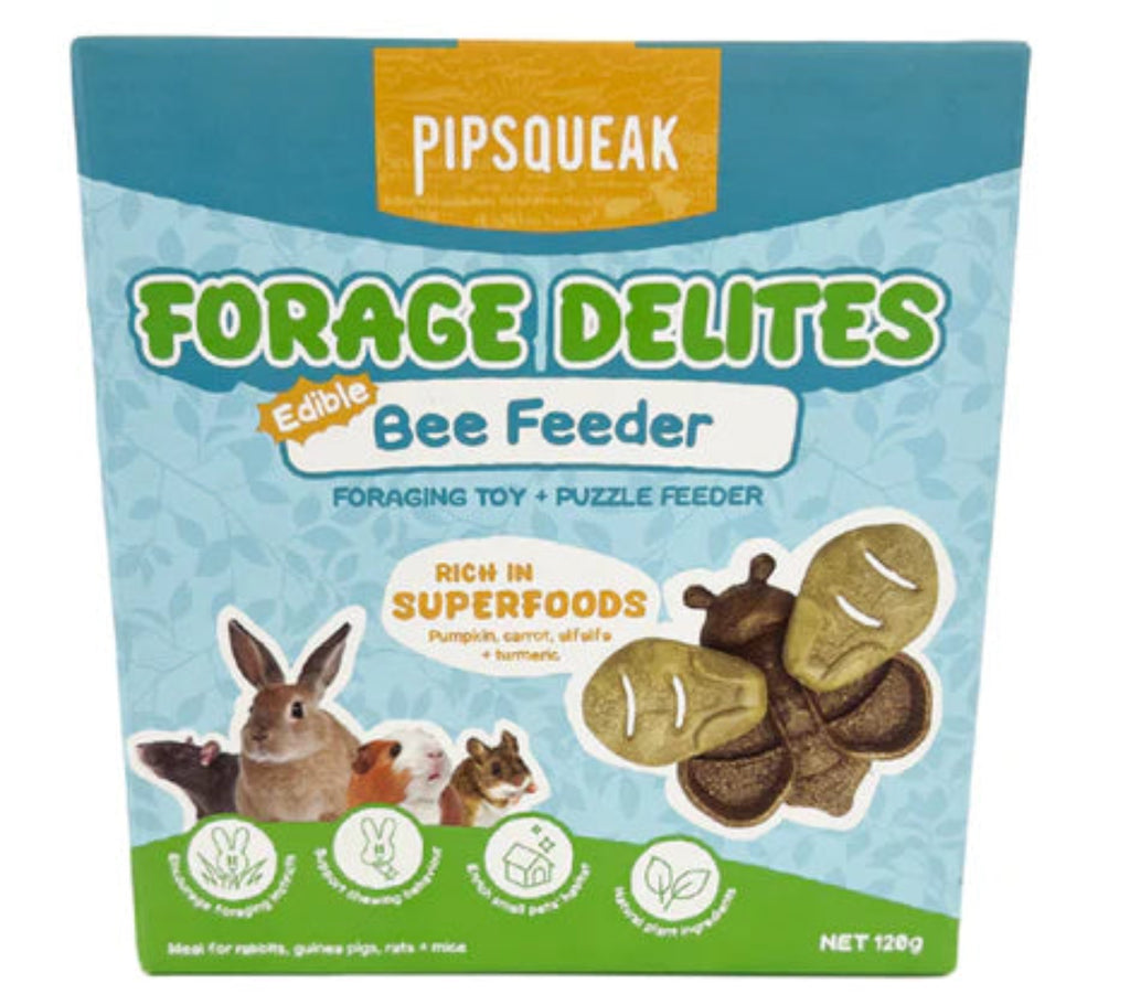 Pipsqueak Forage Delites Bee Feeder 120g edible small animal treat and foraging toy