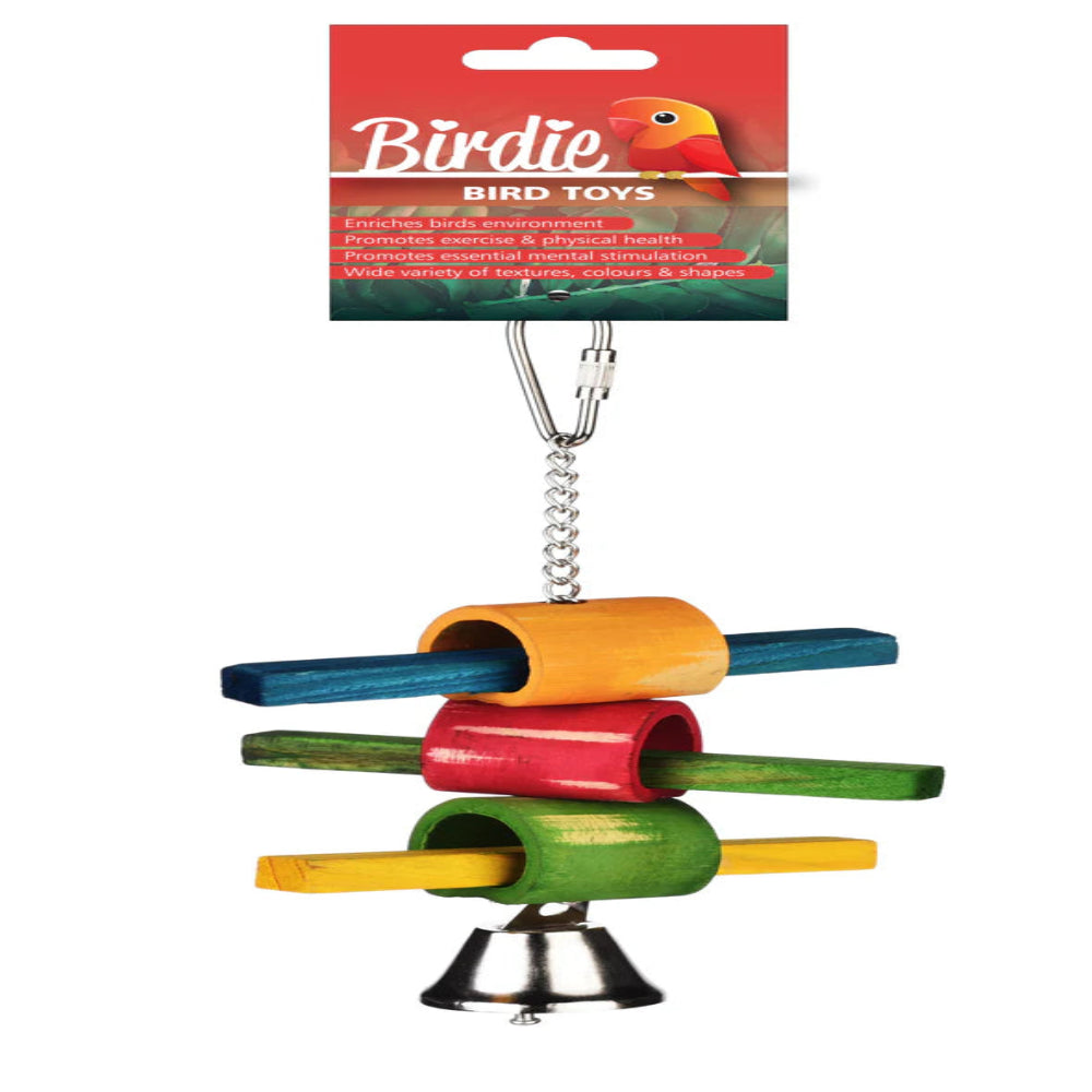 Birdie Rainbow Stick N Ring Toy