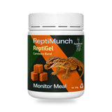 AquaMunch ReptiGel Monitor Meal jar – grain-free gel food pre-mix with salmon kangaroo krill and egg for carnivorous reptiles available in 100g and 300g
