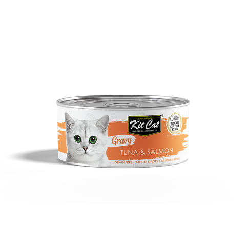 Upmarket Pets & Aquarium | Kit Cat Tuna & Salmon Gravy Wet Food 80g | shop cat food online