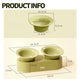 Makesure Jingle 2-in-1 Ceramic Pet Bowl Set for Food & Water Cat Bowls