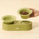 Makesure Jingle 2-in-1 Ceramic Pet Bowl Set for Food & Water Cat Bowls