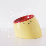 Purroom Pudding-Shaped Elevated Slanted Bowl