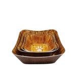 Upmarket Pets & Aquarium | Square Food and Water Bowl - Orange White Paw | Shop pet bowls online