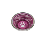 Upmarket Pets & Aquarium | PAW Print Metal Food and Water Bowl | Shop pet bowls online