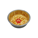 Upmarket Pets & Aquarium | Food and Water Pet Bowl - Orange Red Paw | Shop pet bowls online