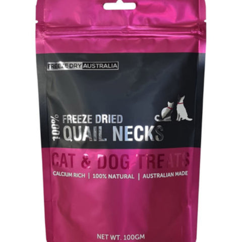 Upmarket Pets & Aquarium | Freeze Dried Quail Necks | Shop dog treats online