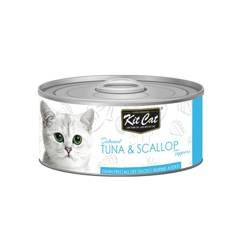 Upmarket Pets & Aquarium | Kit Cat Tuna & Scallop Canned Cat Food 80gm Ctn of 24 | Shop cata food online